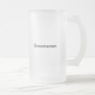 Groomsmen stein frosted beer mug