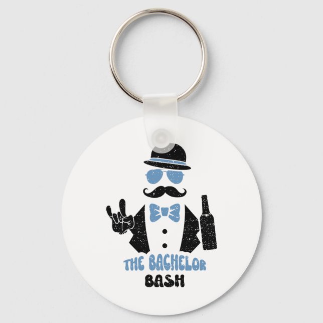Groomsmen The Bachelor Bash - Groom Sayings  Keychain (Front)