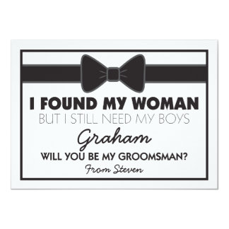 Groomsmen Wedding Bow Tie Card