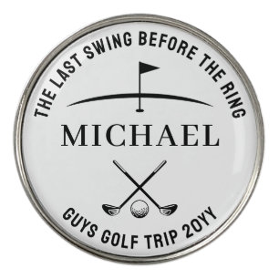 Groomsmen Wedding Favor Guys Golf Trip Bachelor Golf Ball Marker
