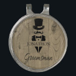 Groomsmen Wedding Golf Hat Clip<br><div class="desc">Groomsmen Wedding golf hat clip. Personalize this design with your own text. Further customize this design by selecting the "customize further" link.</div>