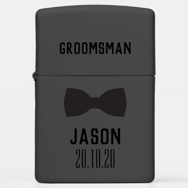 Groomsmen Wedding Party Gift Zippo Lighter (Front)