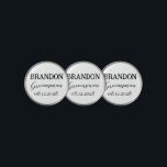 Groomsmen Wedding Typography Modern Golf Ball Marker<br><div class="desc">Groomsmen, Wedding, Bachelor's party, typography, modern, simple golf ball marker.</div>