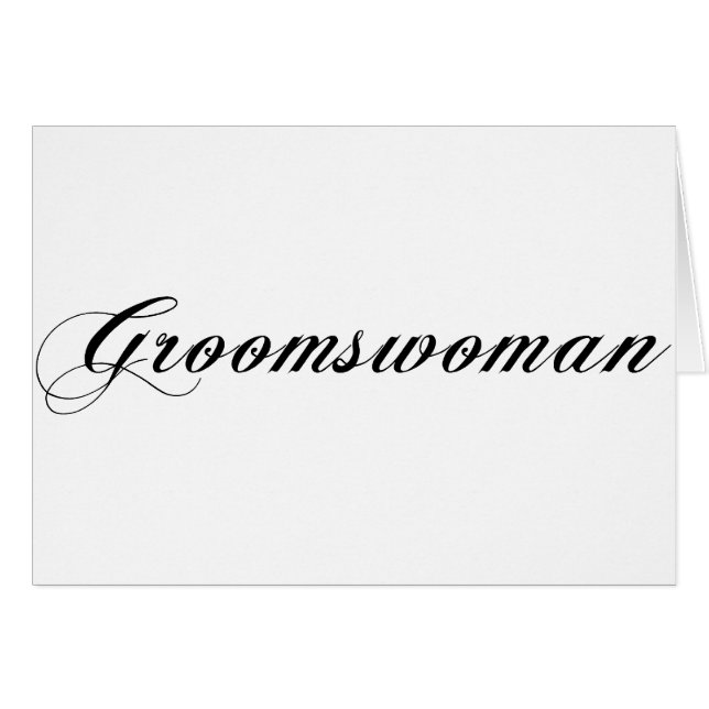 Groomswoman Cards (Front Horizontal)