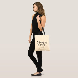 GroomsWoman Script writing Wedding Tote Bag