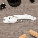 Groomswoman Thank You 1920s Gatsby Wedding Favor Waiter's Corkscrew<br><div class="desc">If you're having a 1920s themed Gatsby style wedding,  these corkscrews will make the perfect thank you gift for your Groomswoman or any other member of your Bridal  Party. Just add your initial and wedding date! Perfect for opening vintage wine!</div>