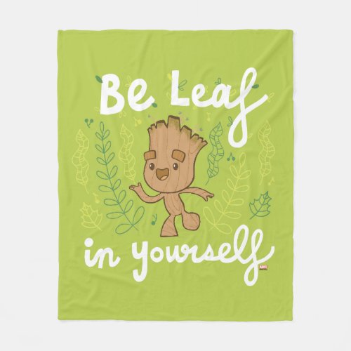 Groot Be Leaf in Yourself Fleece Blanket