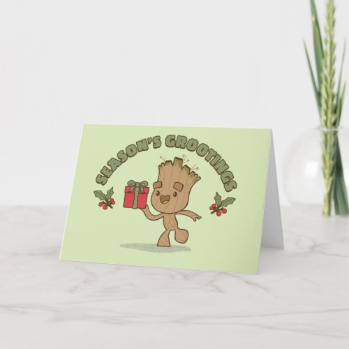 Groot Bringing Seasons Grootings Holiday Card