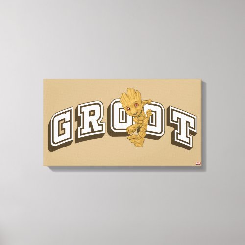 Groot Collegiate Name Graphic Canvas Print