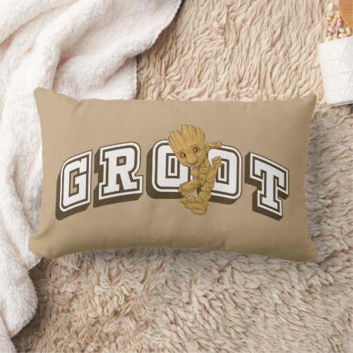 Groot Collegiate Name Graphic Lumbar Pillow