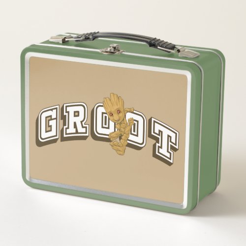 Groot Collegiate Name Graphic Metal Lunch Box