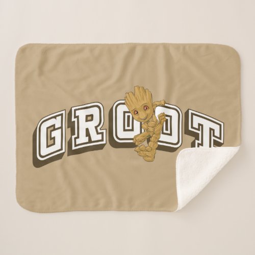 Groot Collegiate Name Graphic Sherpa Blanket