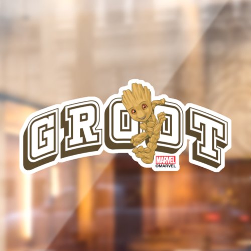 Groot Collegiate Name Graphic Window Cling
