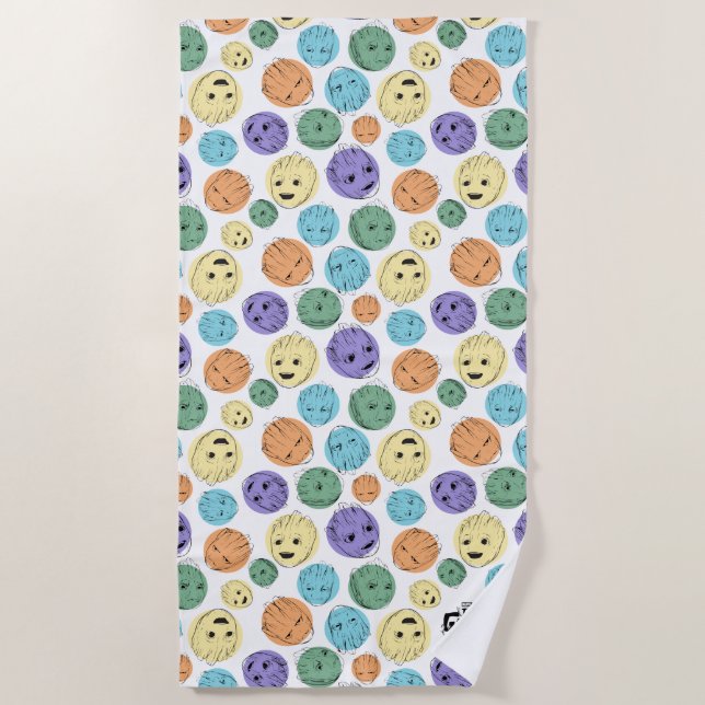 Groot Colorful Circle Pattern Beach Towel (Front)