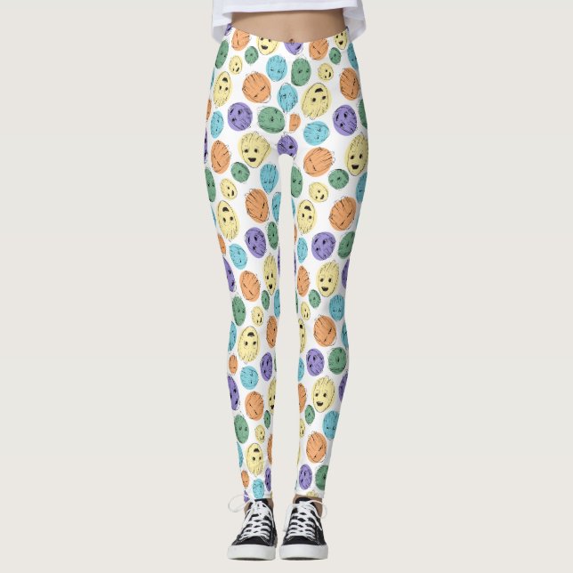 Groot Colorful Circle Pattern Leggings (Front)