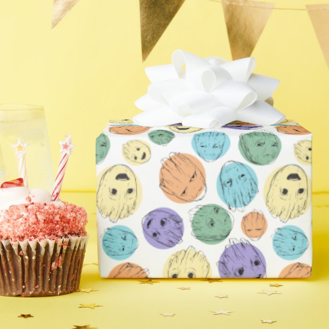 Groot Colorful Circle Pattern Wrapping Paper (Birthday Party)