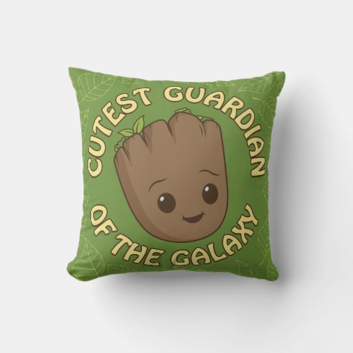 Groot _ Cutest Guardian of the Galaxy Throw Pillow