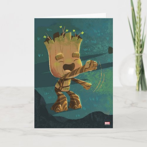 Groot Dancing Illustration Card