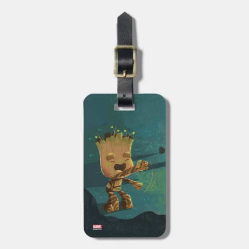 Groot Dancing Illustration Luggage Tag