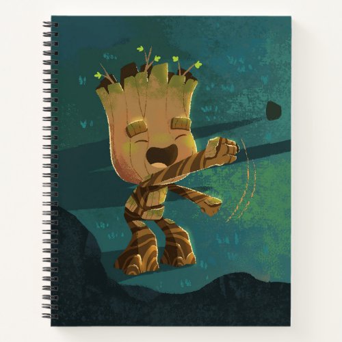 Groot Dancing Illustration Notebook