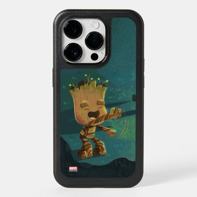 Groot Dancing Illustration Otterbox iPhone Case (Back)