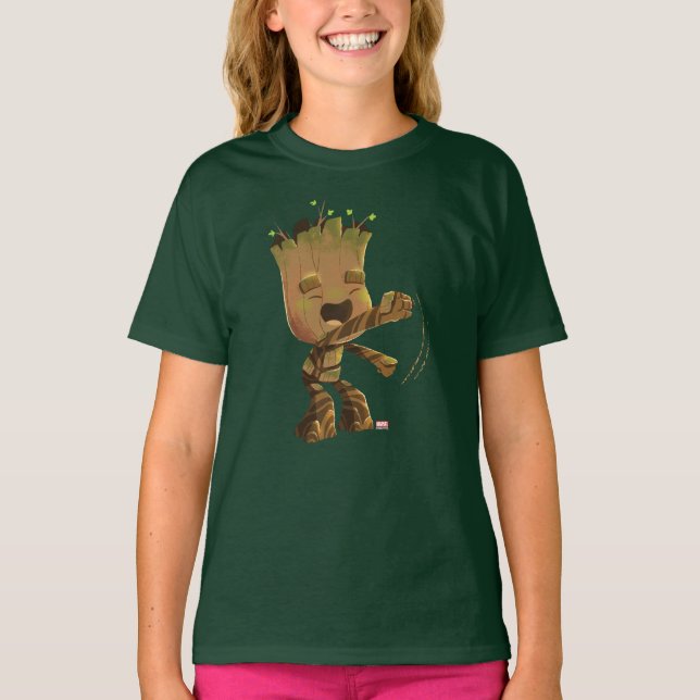 Groot Dancing Illustration T-Shirt (Front)