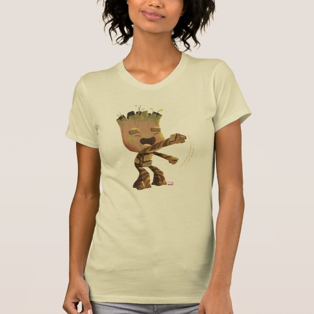 Groot Dancing Illustration T-Shirt (Front)
