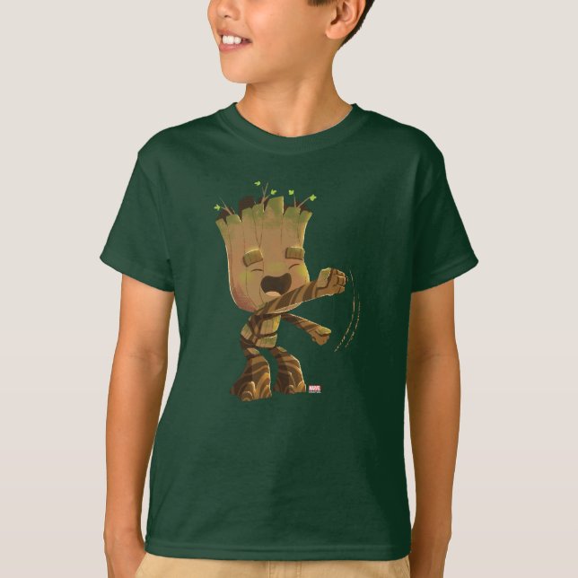 Groot Dancing Illustration T-Shirt (Front)