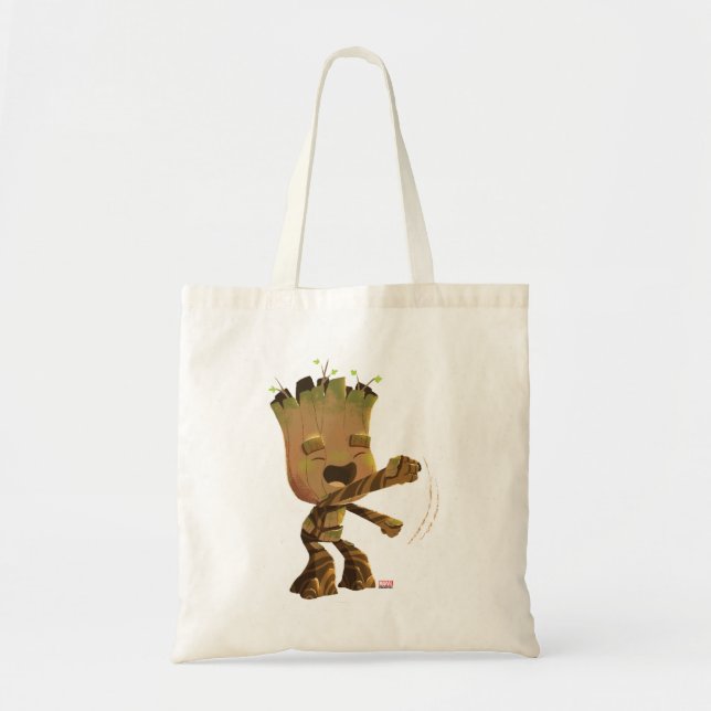 Groot Dancing Illustration Tote Bag (Front)