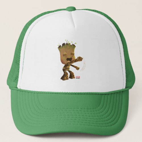 Groot Dancing Illustration Trucker Hat