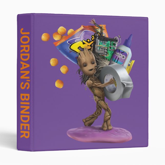 Groot DIY Project Graphic 3 Ring Binder (Front/Spine)