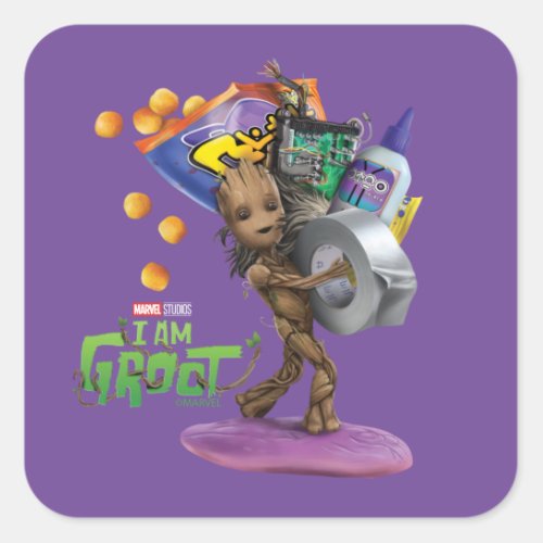 Groot DIY Project Graphic Square Sticker