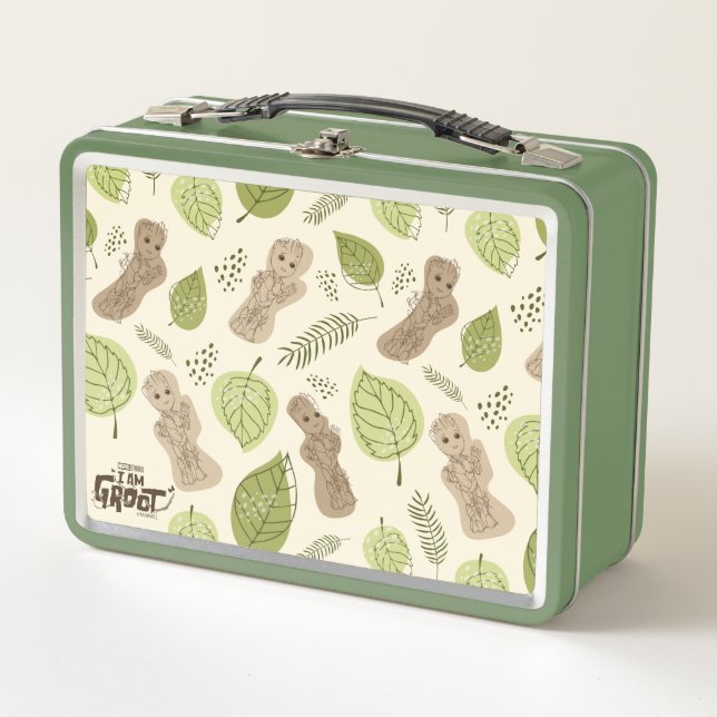 Groot Foliage Pattern Metal Lunch Box (Front)