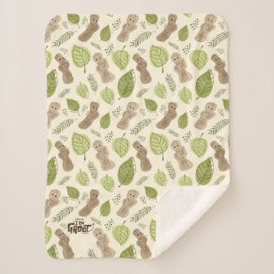 Groot Foliage Pattern Sherpa Blanket