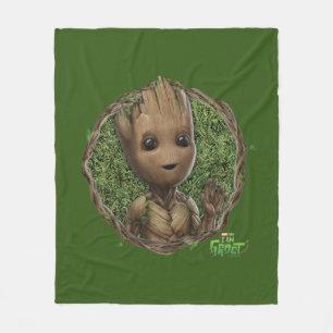 Groot Framed Badge Fleece Blanket