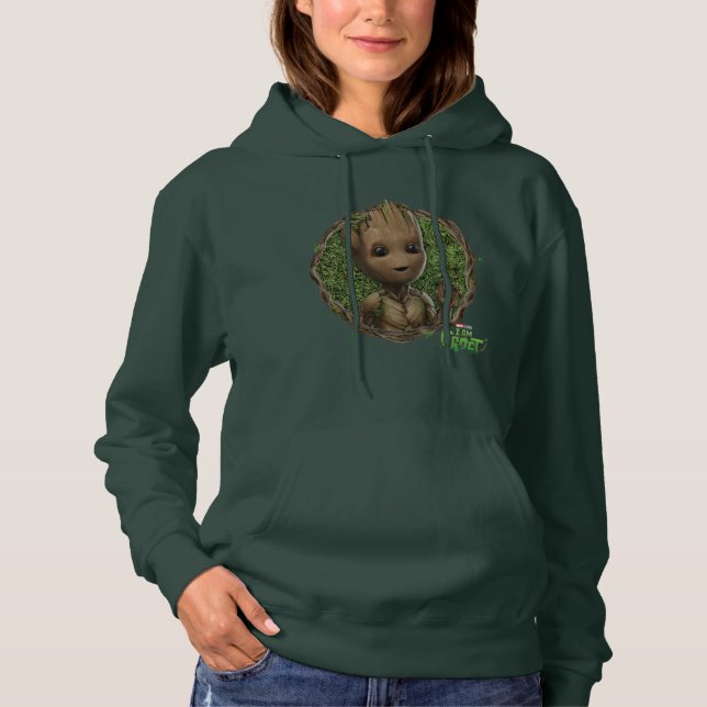Groot Framed Badge Hoodie (Front)