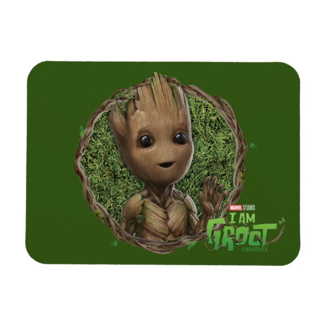 Groot Framed Badge Magnet (Horizontal)