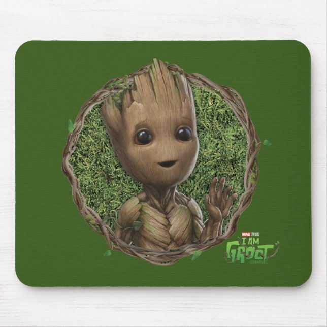 Groot Framed Badge Mouse Pad (Front)