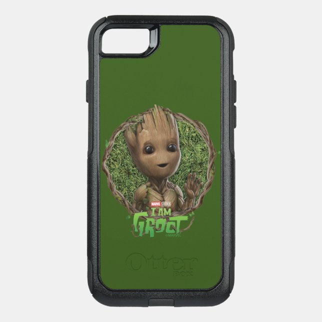 Groot Framed Badge Otterbox iPhone Case (Back)