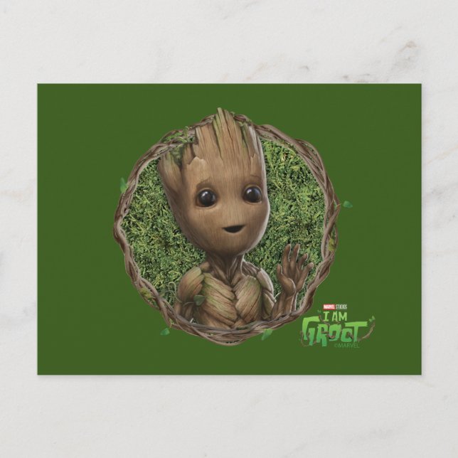 Groot Framed Badge Postcard (Front)