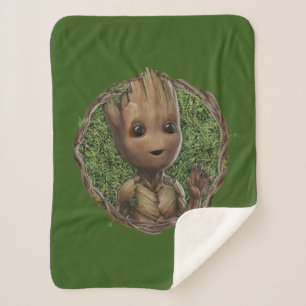 Groot Framed Badge Sherpa Blanket
