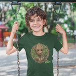 Groot Framed Badge T-Shirt<br><div class="desc">I Am Groot | Check out this cute Groot badge in a circular branch frame!</div>