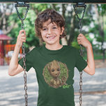 Groot Framed Badge T-Shirt<br><div class="desc">I Am Groot | Check out this cute Groot badge in a circular branch frame!</div>