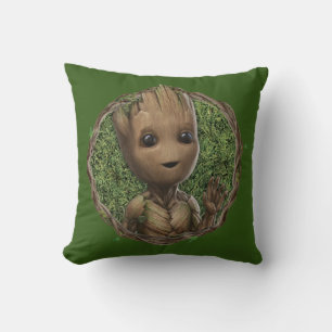 Groot Framed Badge Throw Pillow
