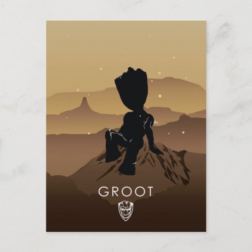 Groot Heroic Silhouette Postcard