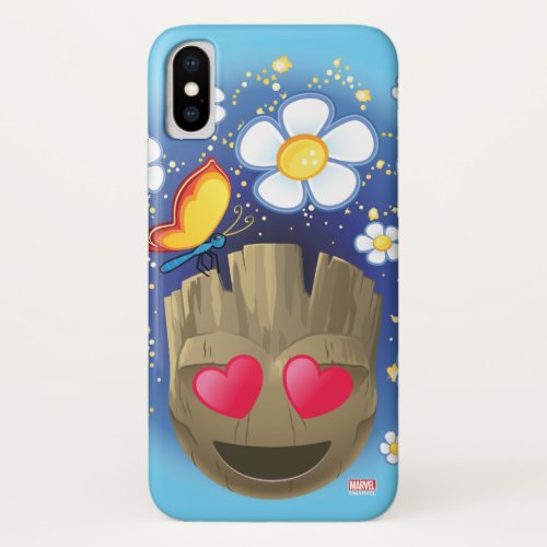 Groot In Love Emoji iPhone X Case