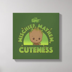 Groot - Mischief, Mayhem, Cuteness Canvas Print