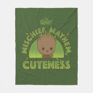 Groot - Mischief, Mayhem, Cuteness Fleece Blanket