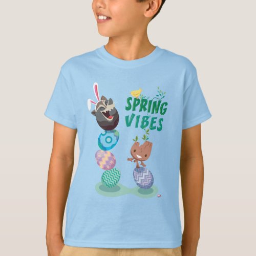 Groot  Rocket Easter  Spring Vibes T_Shirt