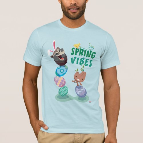 Groot  Rocket Easter  Spring Vibes T_Shirt